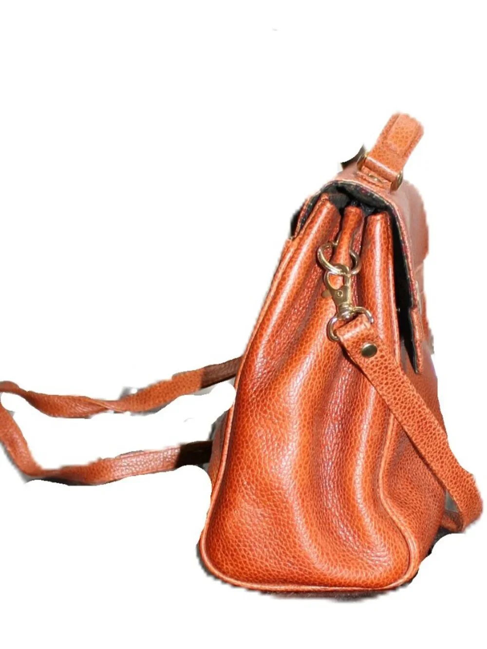 VTG Liz Claiborne Genuine Pebbled Leather Satchel Top Handle Crossbody Bag